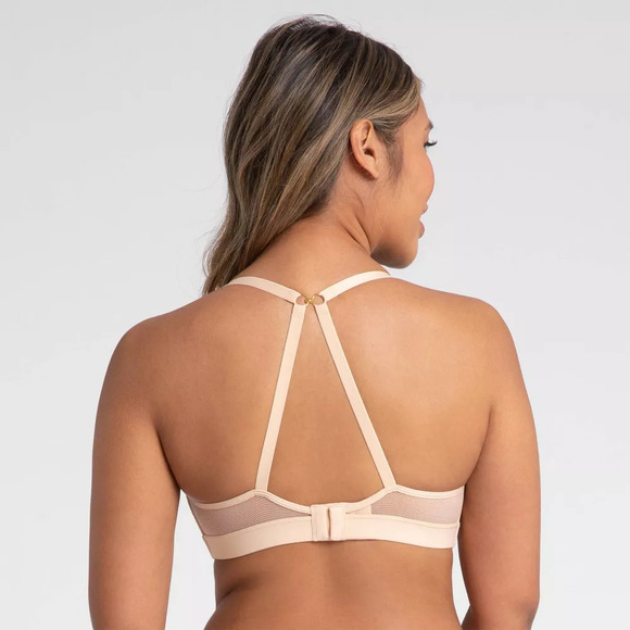 Lively All-Day Deep V No-Wire Convertible Padded Bra Toasted Almond Tan 36B - Picture 2 of 15